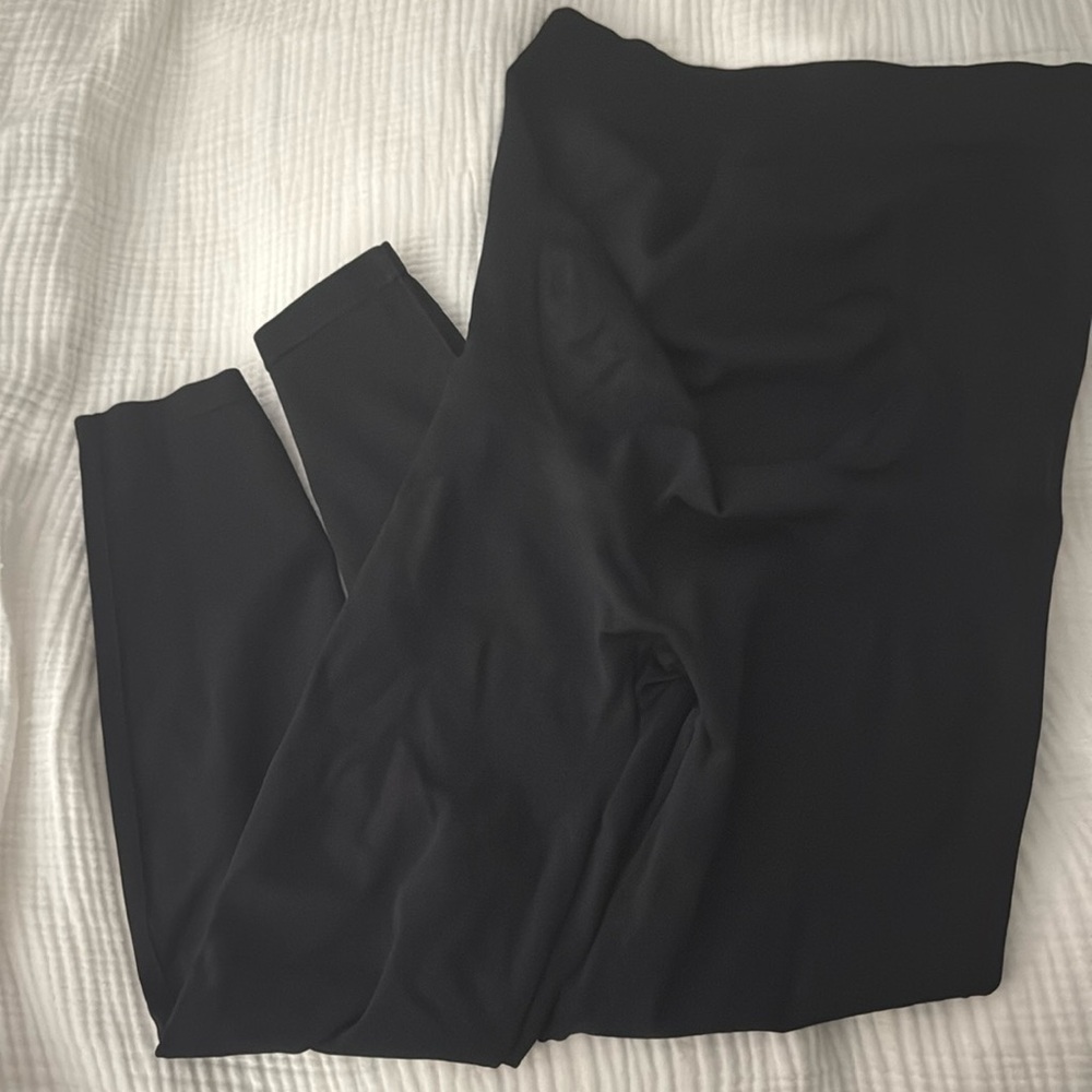 Blanqi Every Belly Support Maternity Leggings L Black Full Length Bump Friendly